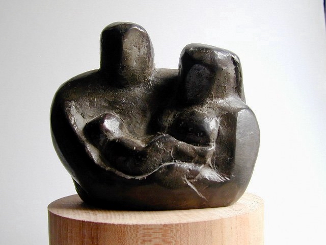 Two figures — bronze