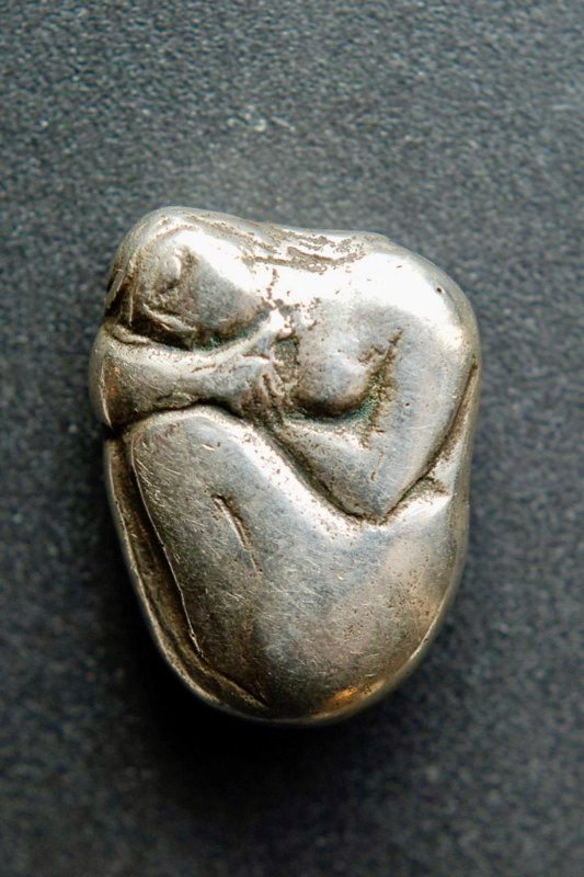 Medal — silver — seated figure